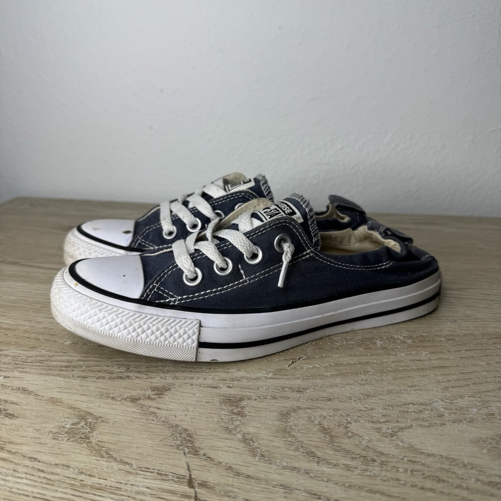 Converse Shoreline Slip On Low Top Blue Stretchy Heel‎ Sneakers Womens Size 7